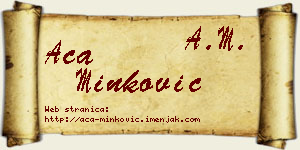 Aca Minković vizit kartica